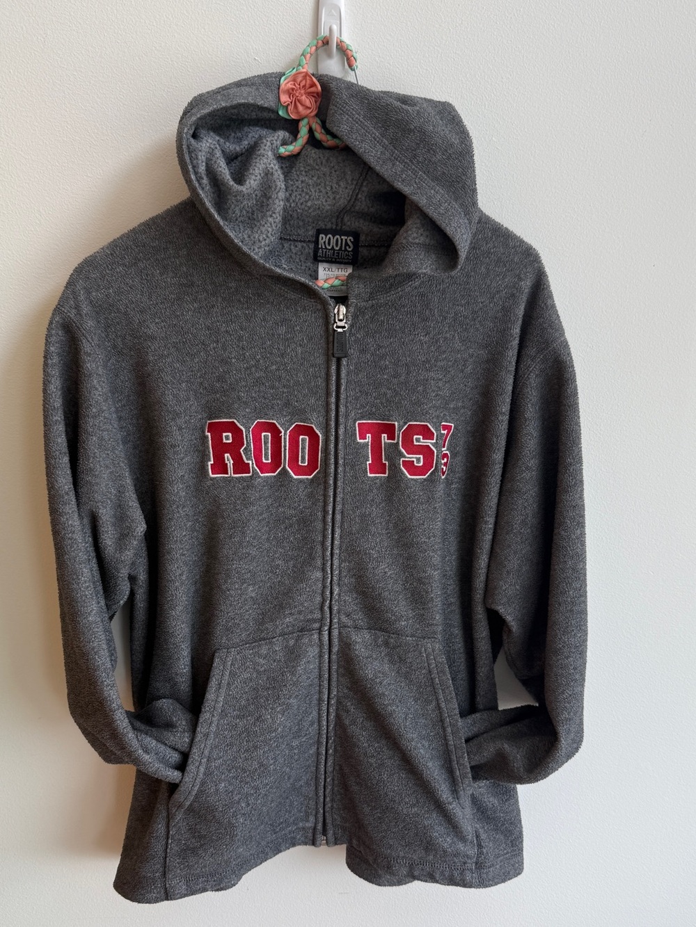 Vintage ROOTS kids fleece zip up jacket